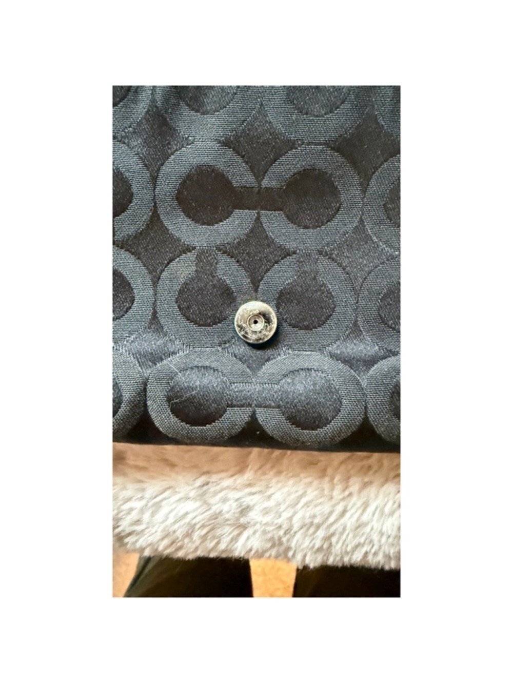 Coach Kristin Lurex Signature Op Art Wristlet Clutch Black F45131 - Picture 14 of 14